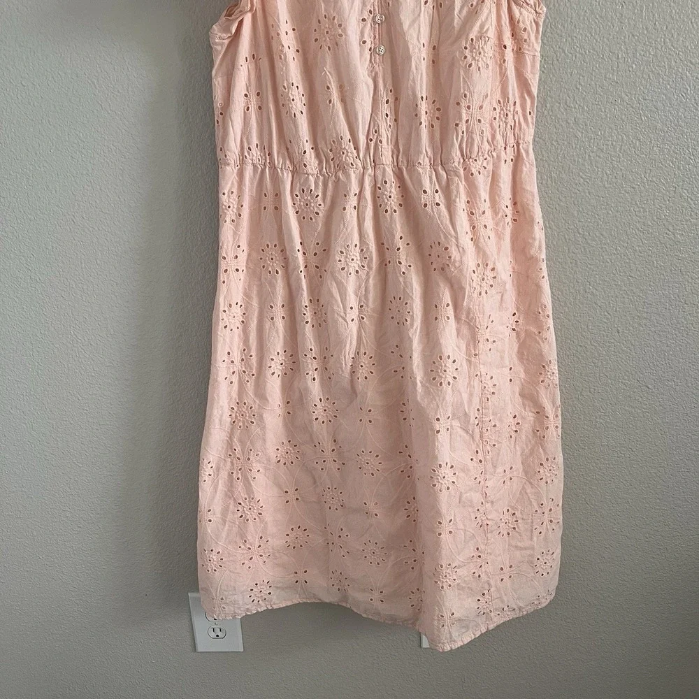 Eloquii Sz 18 Maxi Dress Eyelet Ruffle Flutter Sleeve Cinched Waist Blush Lined